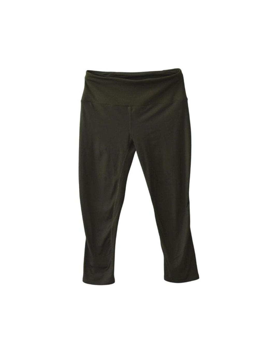 Ryu Womens Olive Green Capri Leggings XS High Waisted Yoga Athleisure Zip Pocket